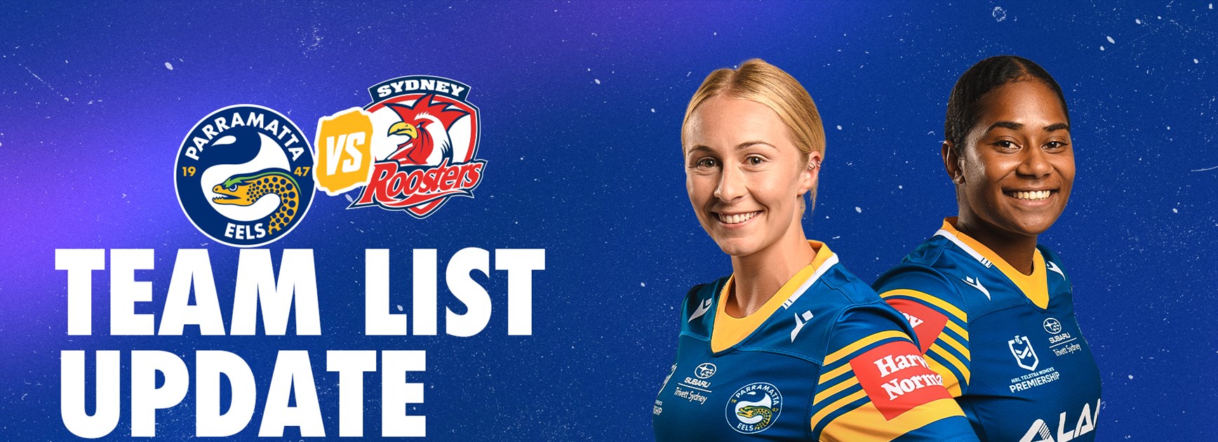 NRLW Team List Update - Eels v Roosters, Round Four
