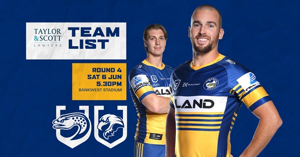 Team List: Eels v Sea Eagles, Round Four | Eels