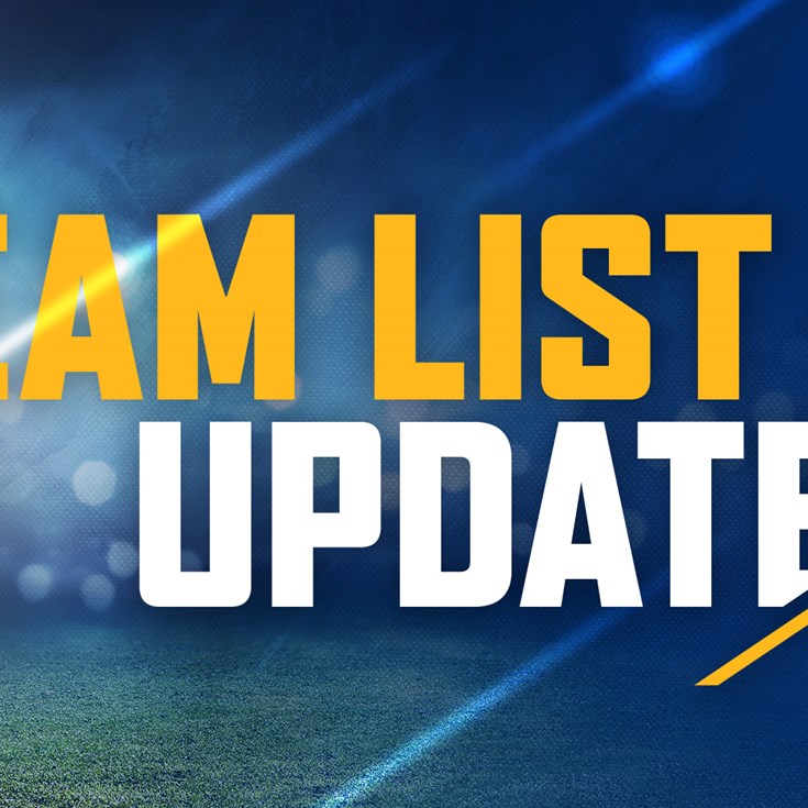 Team List Update: Raiders v Eels, Round Five