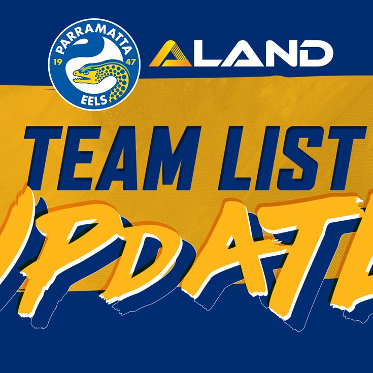 Eels Round 20 Team List Update
