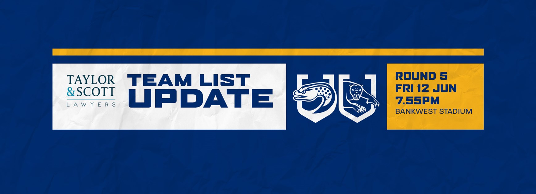 Eels v Panthers, Round Five - Team List Update