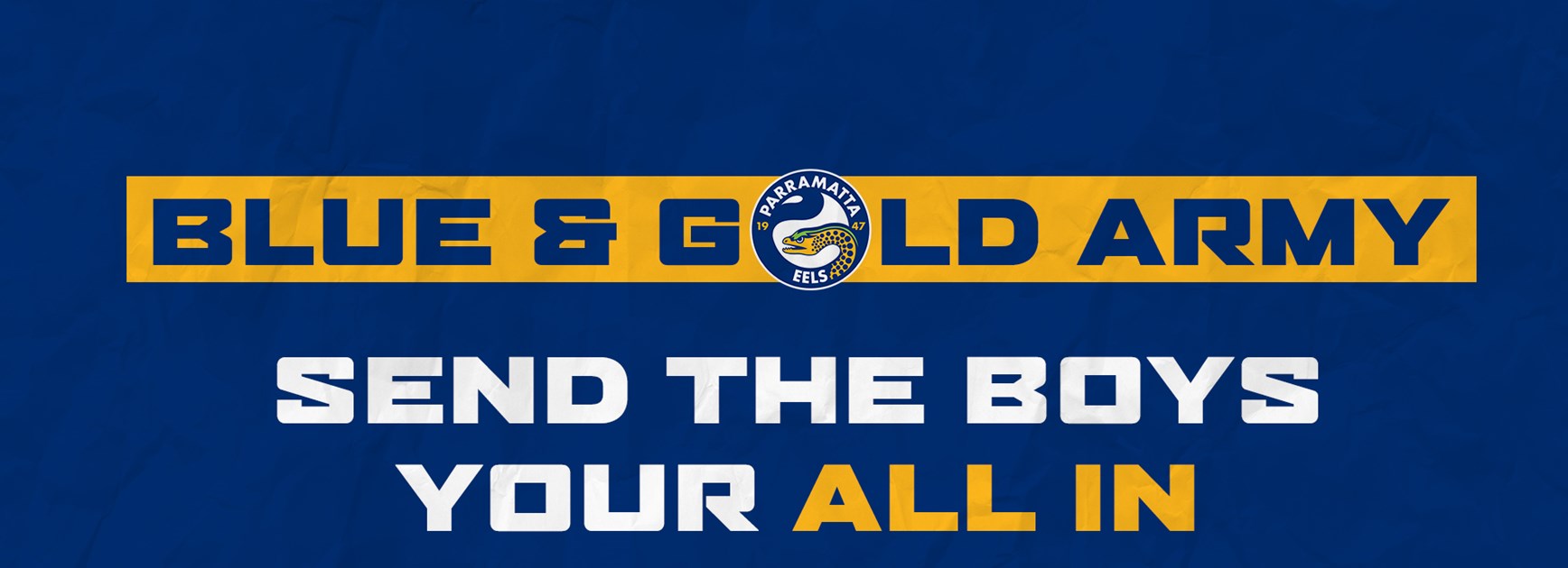 Blue and Gold Army, we need your support!