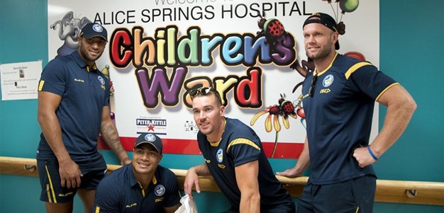 Eels visit Alice Springs Hospital Children's Ward