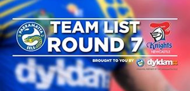 Parramatta Eels Round 7 Team List