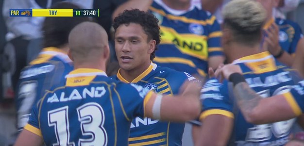 Hayze Perham gets the first try for the Eels