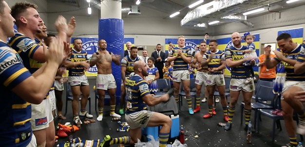 Eels belt out team song after Round Seven victory