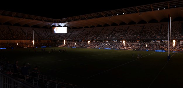 Stadium reveals impressive light show