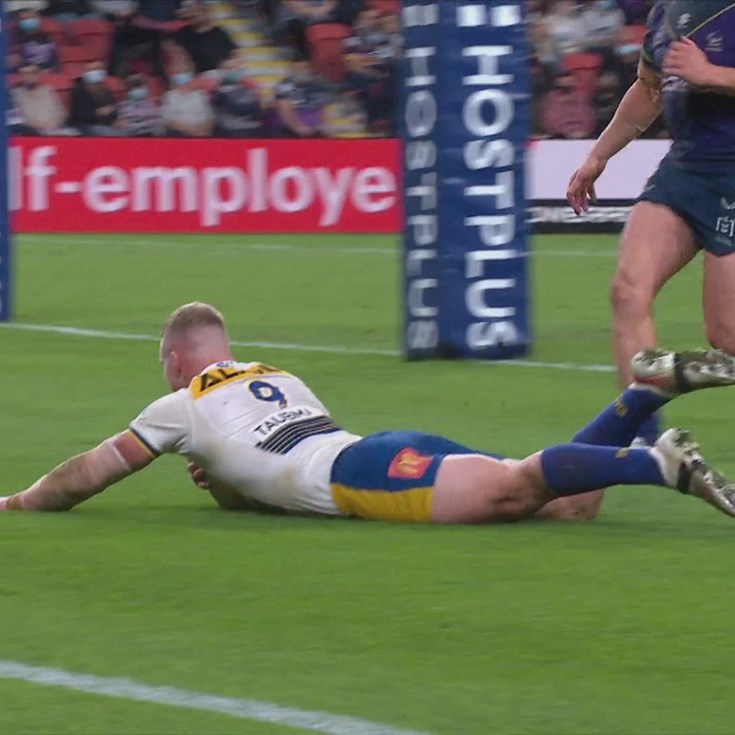 Parramatta break away down the left edge and Lussick looms large