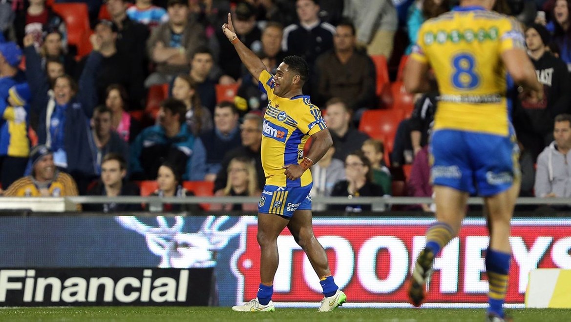 Chris Sandow at fulltime : Digital Photograph by Robb Cox Â© NRL Photos : NRL: Rugby League, Penrith Panthers Vs Parramatta Eels at Pepper Stadium, Penrith. Friday 29th May 2015.