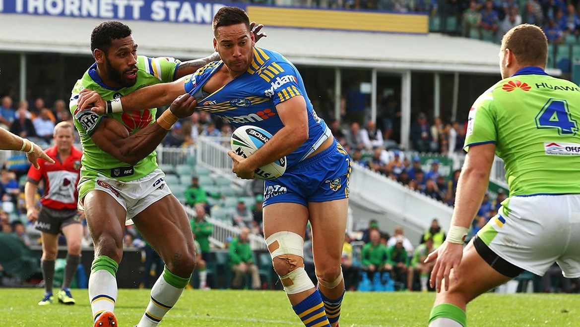 Corey Norman of the Eels during the Round 26 NRL match between the Parramatta Eels and the Canberra Raiders at Pirtek Stadium on September 6, 2015 in Parramatta, Australia. Digital Image by Mark Nolan.
