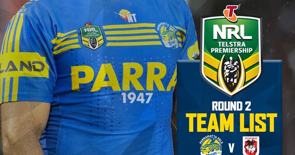 TEAM LIST | Eels v Dragons | Eels