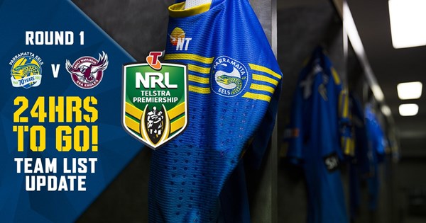 TEAM LIST | Eels v Sea Eagles, Round One Update | Eels