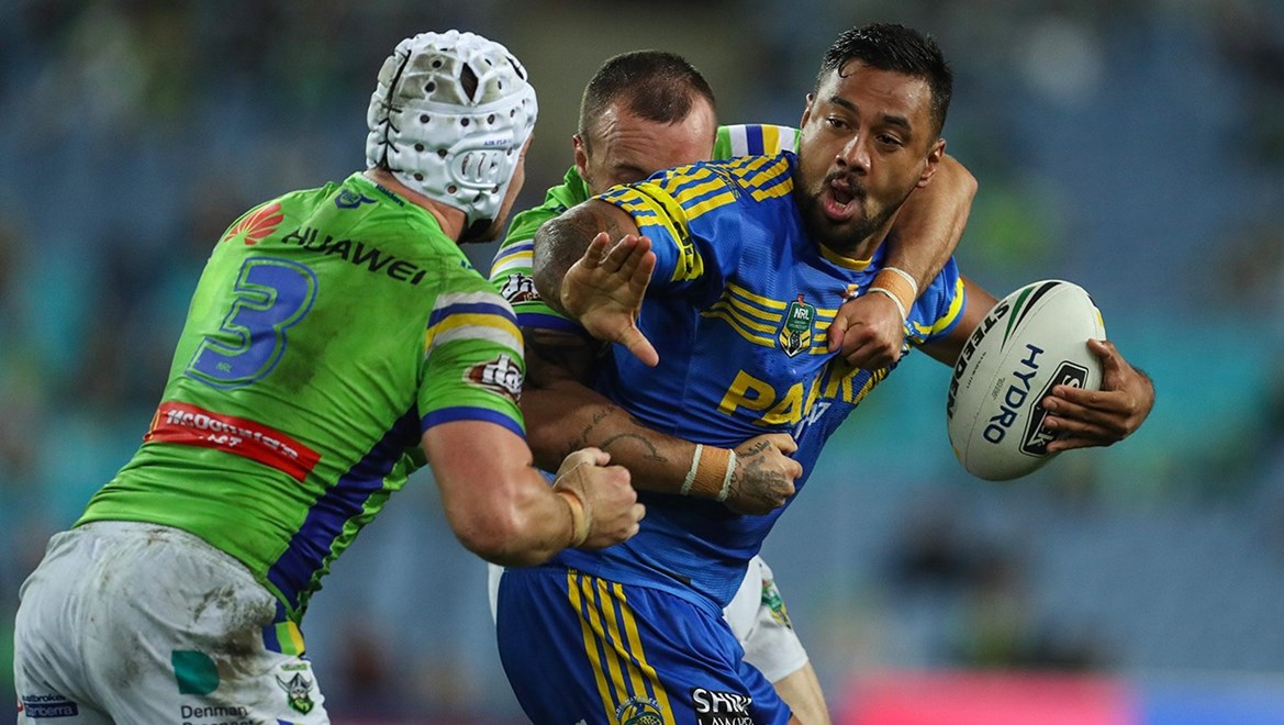 Competition - NRL. Round - Round 11. Teams - Parramatta Eels v Canberra Raiders. Date - 20th of May 2017. Venue - ANZ Stadium