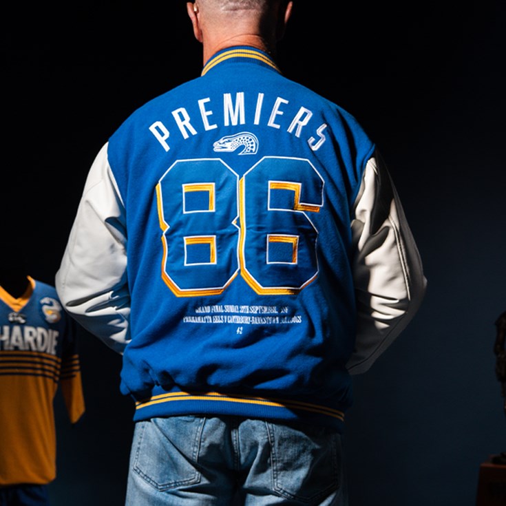 Eels Unveil Limited Edition 40-Year Premiership Varsity Jacket
