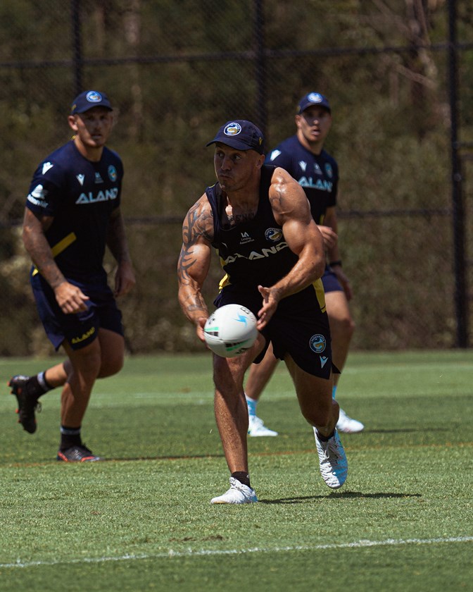 Josh Hodgson in training with his new team.