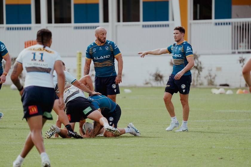 Josh Hodgson will line up alongside the Eels' spine for the first time.