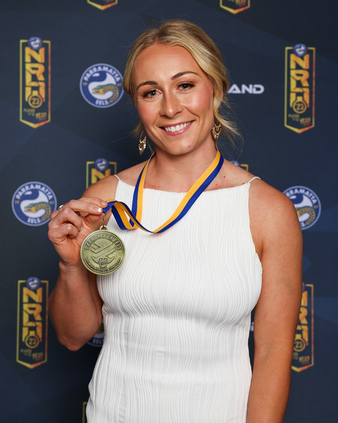 Abbi Church is named the Parramatta Eels 2023 NRLW Player of the Year.