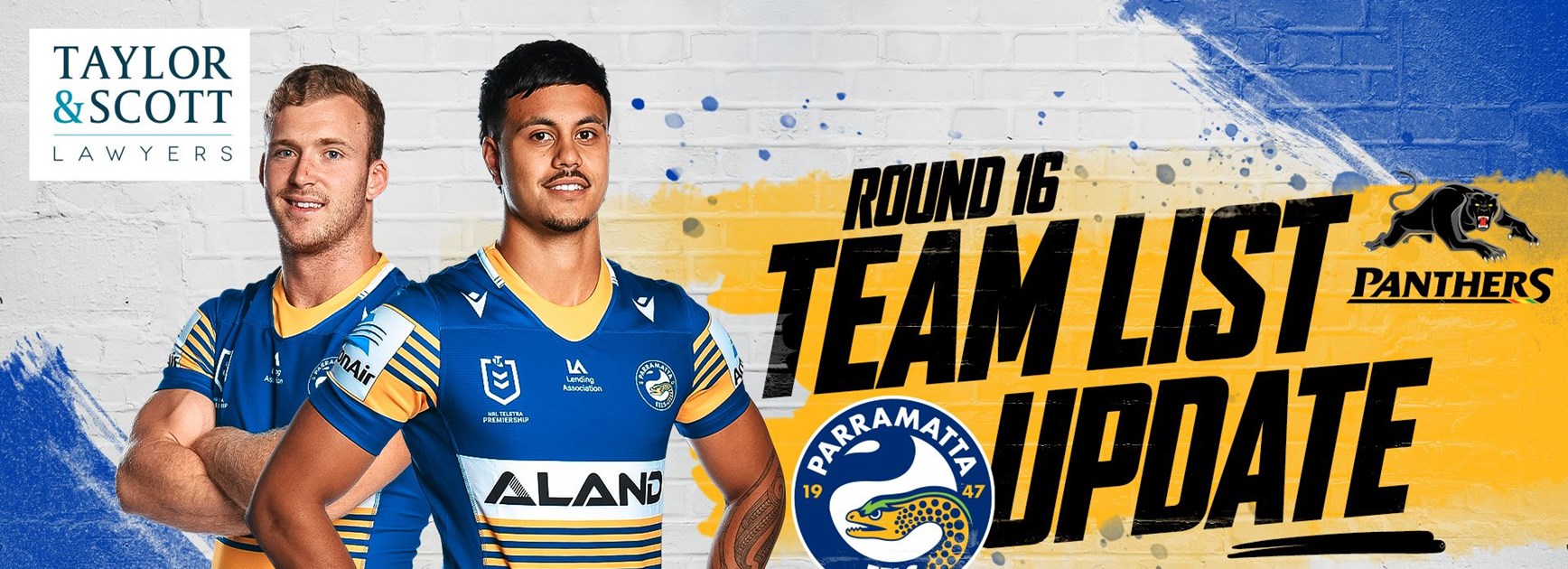 Team List Update - Panthers v Eels, Round 16